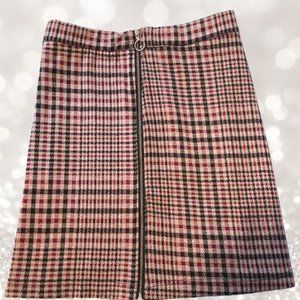 Checkered Pencil Skirt